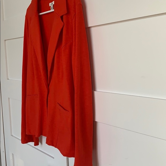 Jersey Knit Red Blazer - Picture 2 of 4